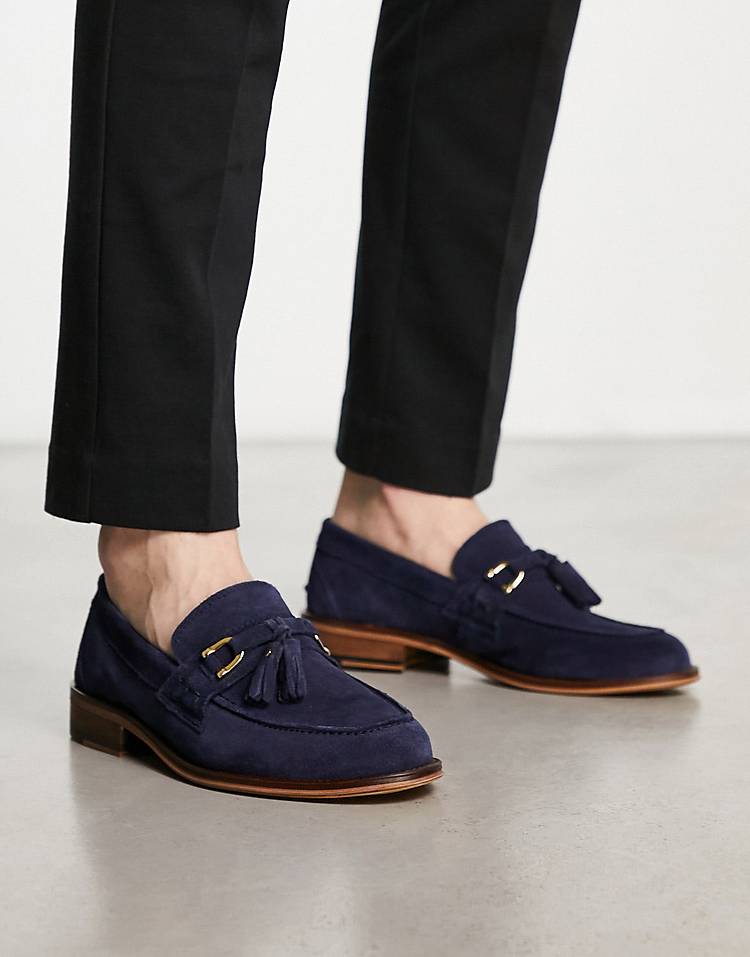 Noak made in Portugal loafers in navy suede